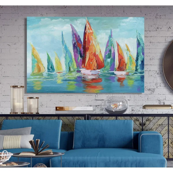 Fine Day Sailing I -Premium Gallery Wrapped Canvas - 12 x 18