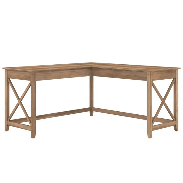 Bush Furniture Key West 60W L Shaped Desk - Reclaimed Pine