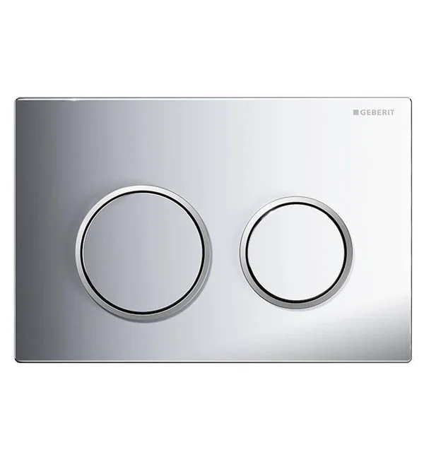 Geberit 115.085.KJ.1 Omega20 Dual Flush Plate - White & Chrome