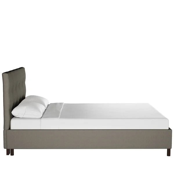 Full Tufted Platform Bed in Zuma Charcoal - Project 62