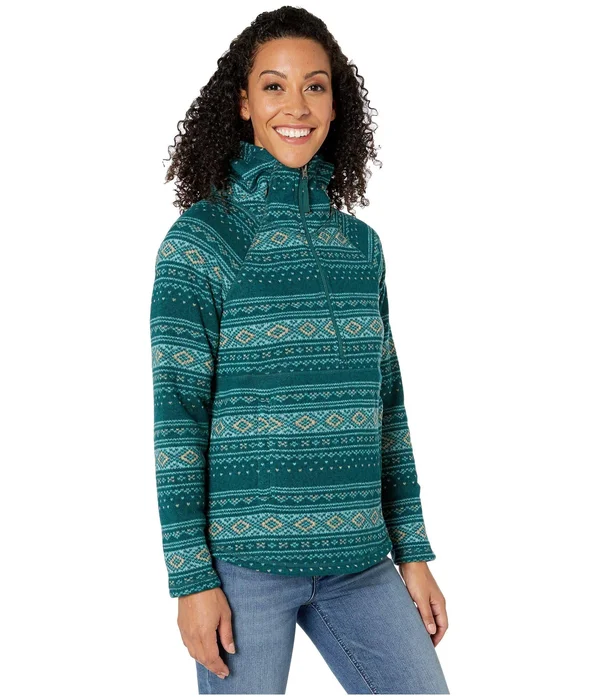 The North Face Women's Printed Crescent Hooded Pullover: Ponderosa Green Fair Isle Print2