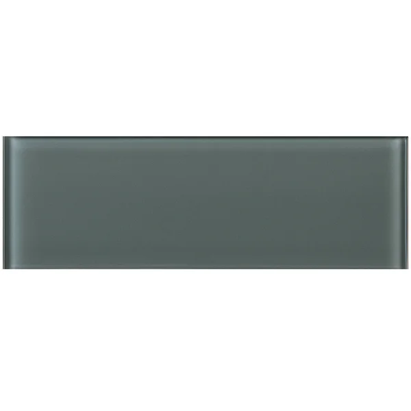 4x22 x 12x22 Beveled Mosaic Sheet Glass Mosaic Subway Tile Supreme Tile Color: Slate