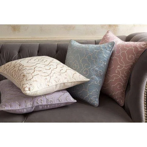 Surya LJA007-2020P Abo 20 x 20 inch Cream Pillow Kit Square