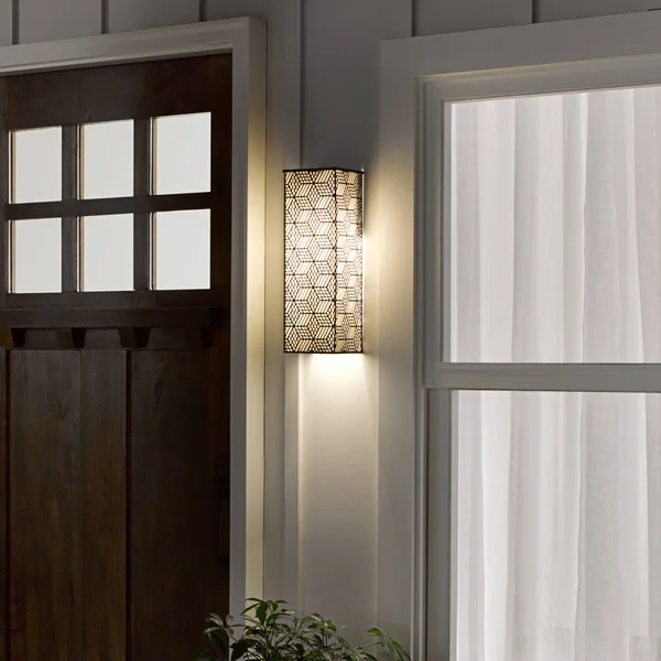 River of Goods Matte Black Geometric Exterior Sconce One - Size