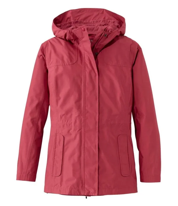 Women's H2OFF Rain Jacket - Mesh-Lined Pink Extra Large, L.L.Bean