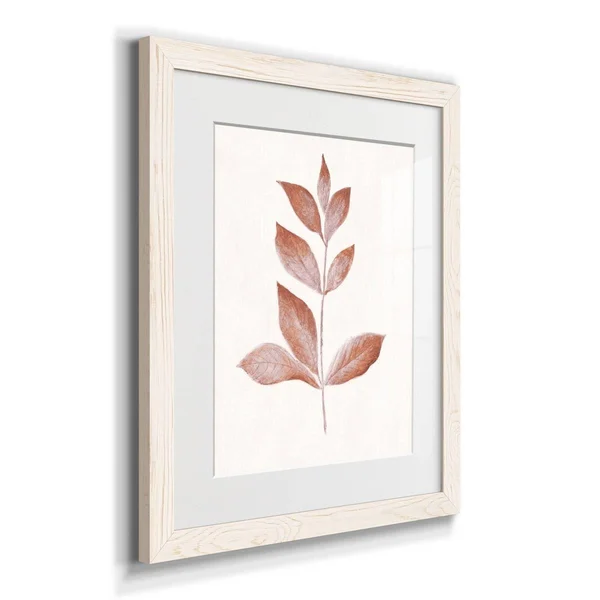 Red Leaf I-Premium Framed Print - Ready to Hang - 23X32 - Grey