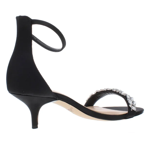 Jewel Badgley Mischka Dash Kitten-Heel Evening Sandals - Gold