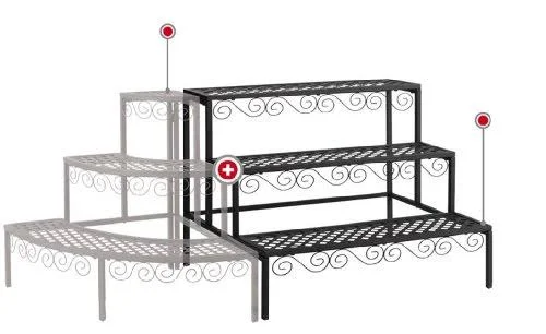 Tierra Garden 39-100366N 3-Tier Middle Plant Stand Black