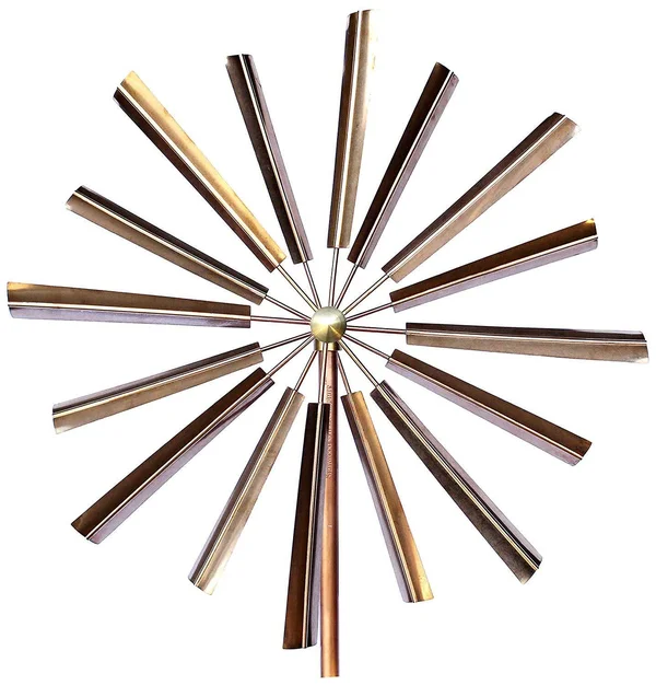 Stanwood Wind Sculpture Kinetic Copper Wind Sculpture, Double Windmill Spinner