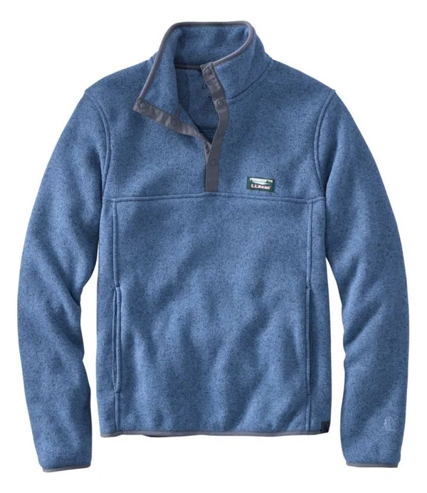 Men's Tall L.L.Bean Sweater Fleece Pullover Blue Large - L.L.Bean
