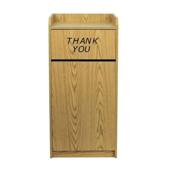 Flash Furniture Mahogany Wood Tray Top Receptacle