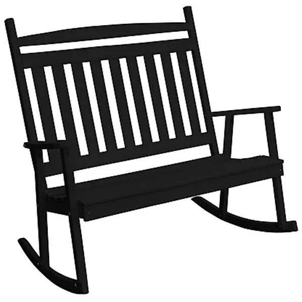 Yellow Pine Double Classic Porch ROCKER, Size: 3.5, Green