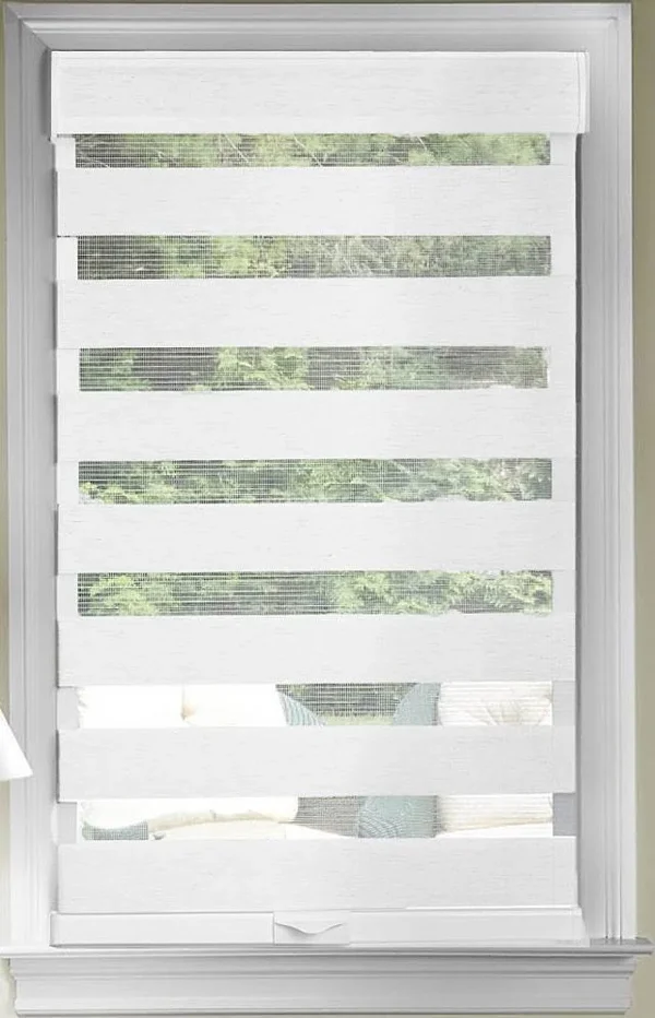 Achim Cordless Celestial Sheer Double Layered Shade White