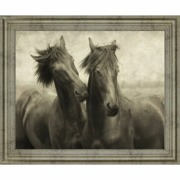 Vibrant Horses Don&t Whisper Rectangular Framed Wall Art 28x22 x 34x22
