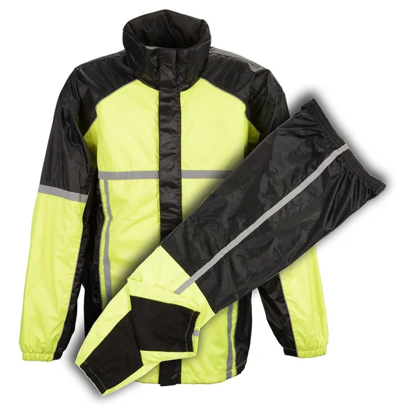 Milwaukee Leather Mpm9510 Men's Black and Neon Green Water Resistant Rain Suit with Hi Vis Reflective Tape - Neon Green, Small