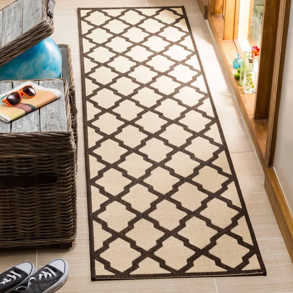Safavieh Linden LND122L Cream/Aqua 4& x 6& Area Rug