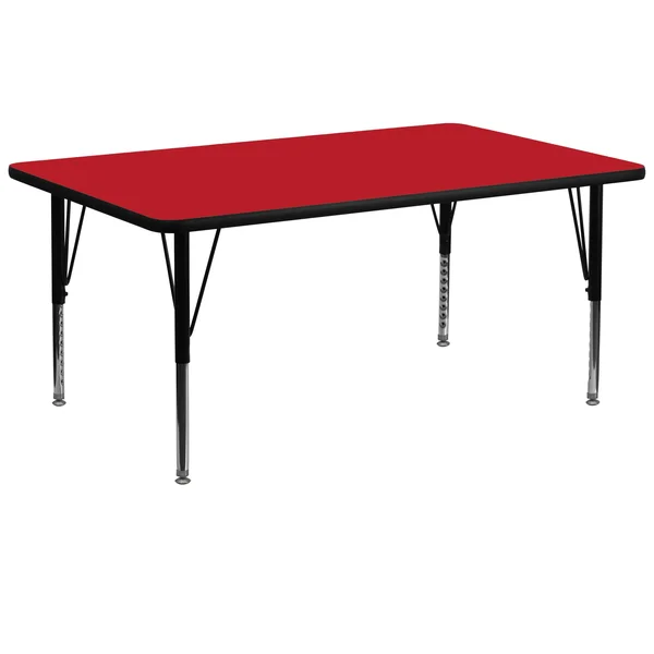 Flash Furniture 30&&w x 72&&l Rectangular Red HP Laminate Activity Table