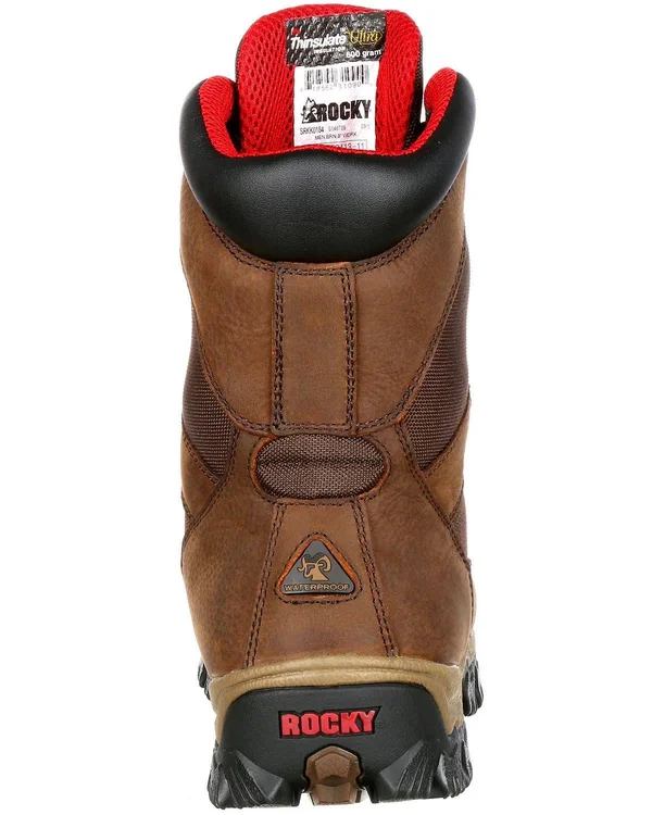 Men's Rocky AlphaForce Composite Toe Waterproof Insulated Boot, Brown