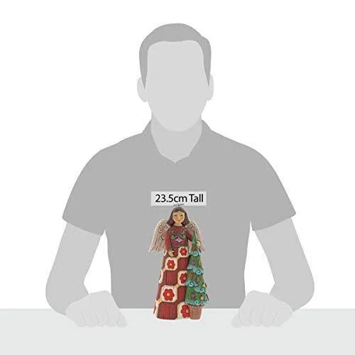 Jim Shore Folklore Angel with Tree Christmas Figurine 6001448