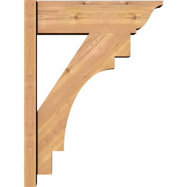 Ekena Millwork OUT08X24X32MRC01SWR 7 1/2x22W x 24x22D x 32x22H Merced Smooth Traditional Outlooker, Western Red Cedar