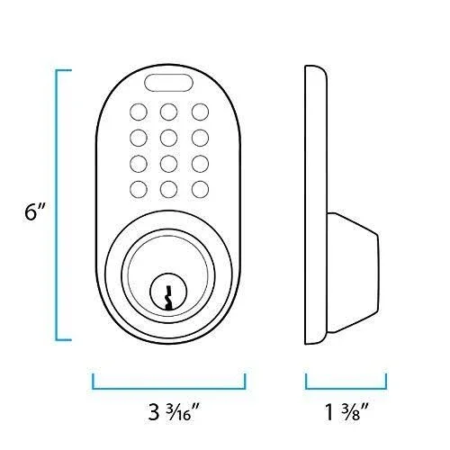 Milocks DFL-02OB Electronic Touchpad Entry Keyless Deadbolt and Passage Lever Combo Oil Rubbed Bronze