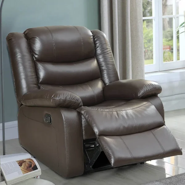 Recliner, Espresso Top Grain Leather Match