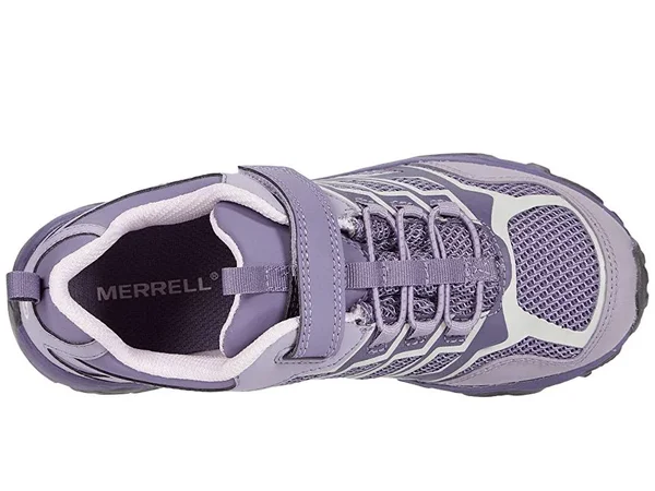 Merrell Kids Moab FST Low A/C Waterproof Girls Shoes 9234557 - 12 Little Kid W - Cadet, Purple Ash