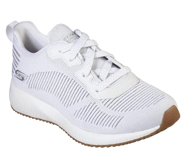 Skechers Women's Bobs Sport Squad - Tough Talk Sneaker - White - 8