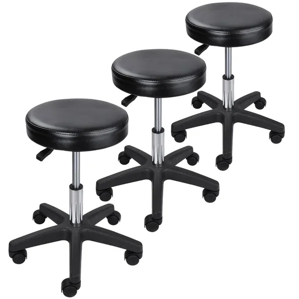 3X Adjustable Tattoo Salon Stool Hydraulic Rolling Chair Facial Massage Spa Black