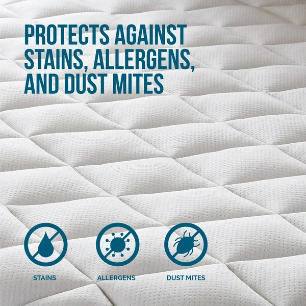 Lucid Comfort Collection Overfilled Mattress Pad, Size: Queen, White