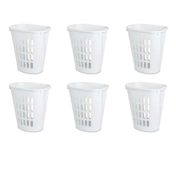 Open Laundry Hamper White Case of 6