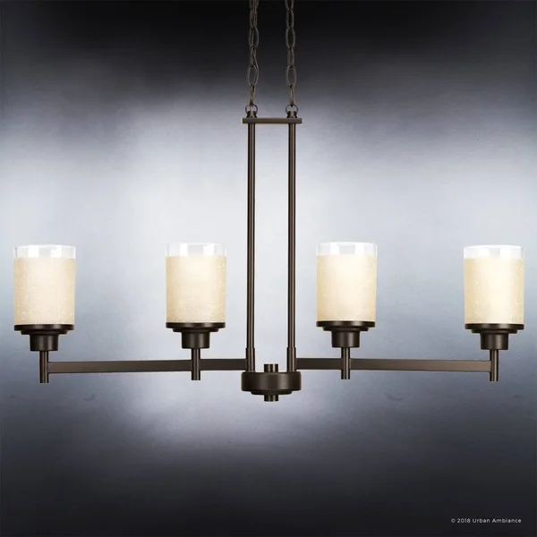 Luxury Contemporary Chandelier - 19.8125x22H x 34.167x22W, with Transitional Style, Olde Bronze Finish by Urban Ambiance UHP2020
