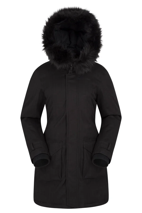 Mountain Warehouse Aurora Womens Down Jacket - Black, Size 8
