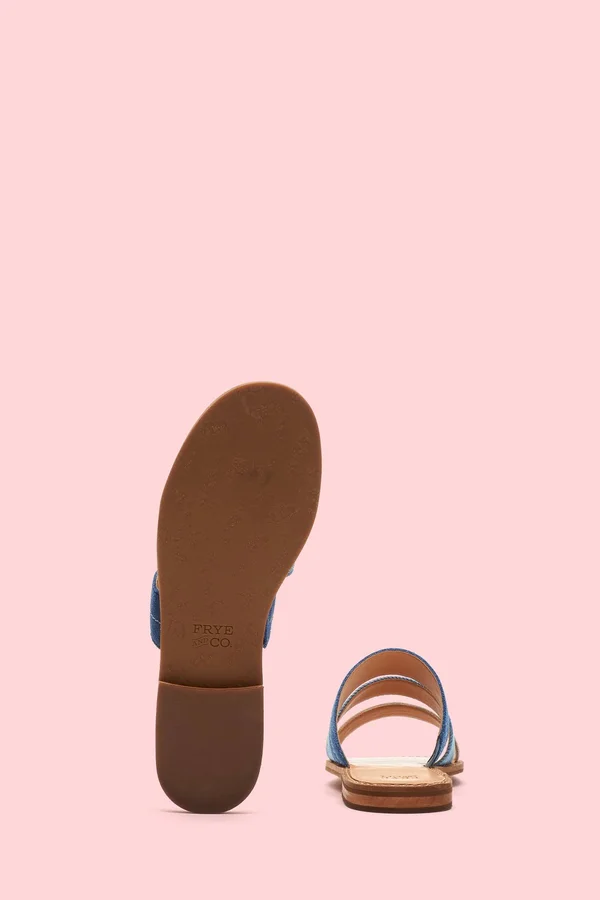 Frye - Evie 3 Band Slide, 8.5 US, Blue