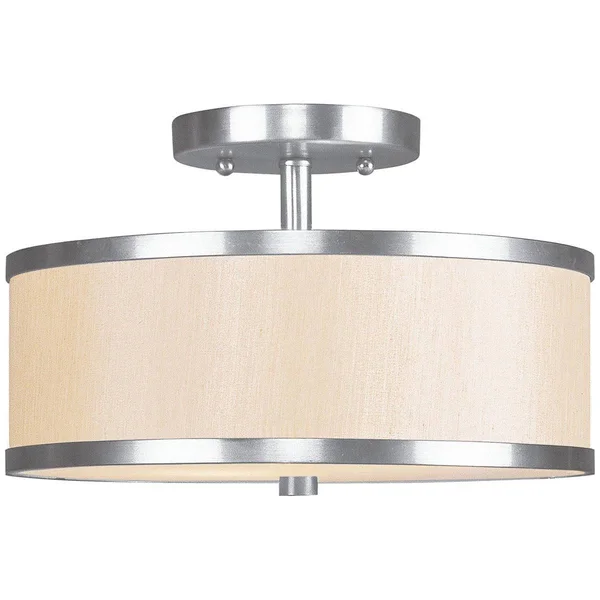 Livex Lighting 6366-91 Park Ridge - 2 Light Semi-Flush Mount Brushed Nickel