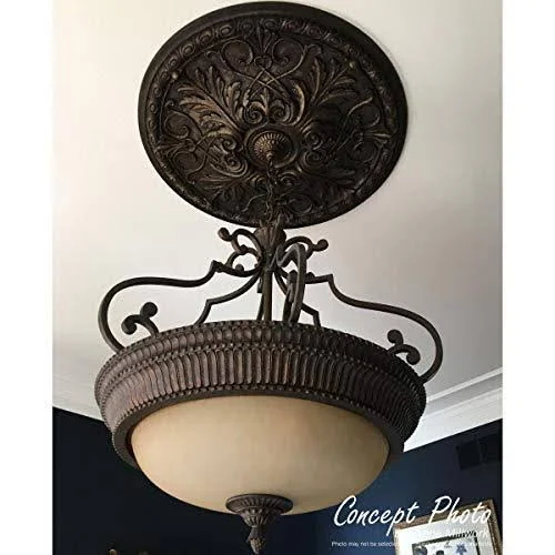 Ekena Millwork CM16SWPCC 16 7/8x22OD x 1 1/2x22P Swindon Ceiling Medallion (Fits Canopies Up to 2 7/8x22), Hand-Painted Pot of C