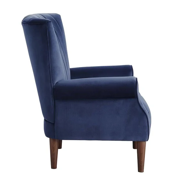 Lexicon Massa Velvet Accent Chair in Navy Blue - 1047BU-1