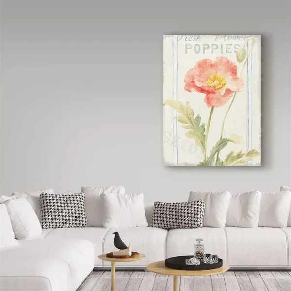 Trademark Fine Art 'Floursack Florals IV' Canvas Art by Danhui Nai - Size: 35 x 47