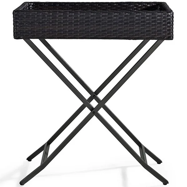 Bowery Hill Wicker Patio Butler Tray
