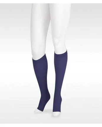 Juzo Soft 20-30 mmHg Open Toe Knee High, V, Short, White