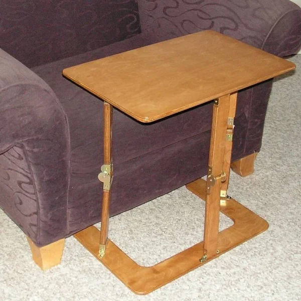 Red Barrel Studio Alpharetta Portable Folding Couch Tray Table - Warm Oak