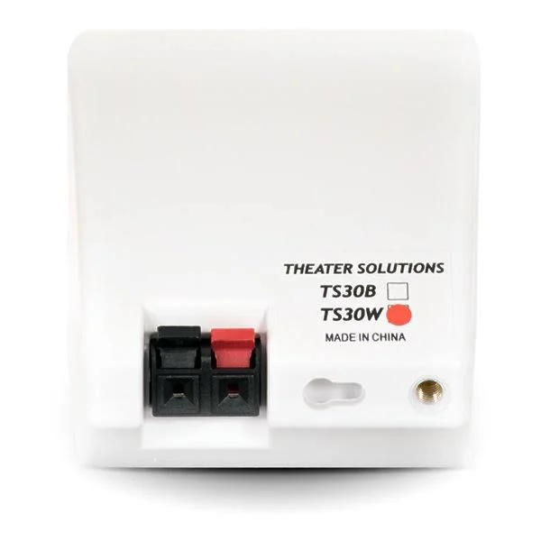Theater Solutions TS30W Mountable Indoor Speakers White Bookshelf 3 Pair Pack