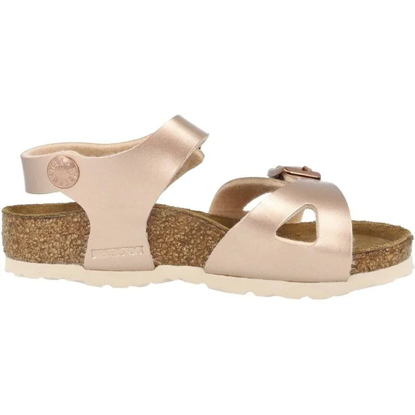 Birkenstock Rio Birko Flor Kids Sandals - Electric Metallic Copper