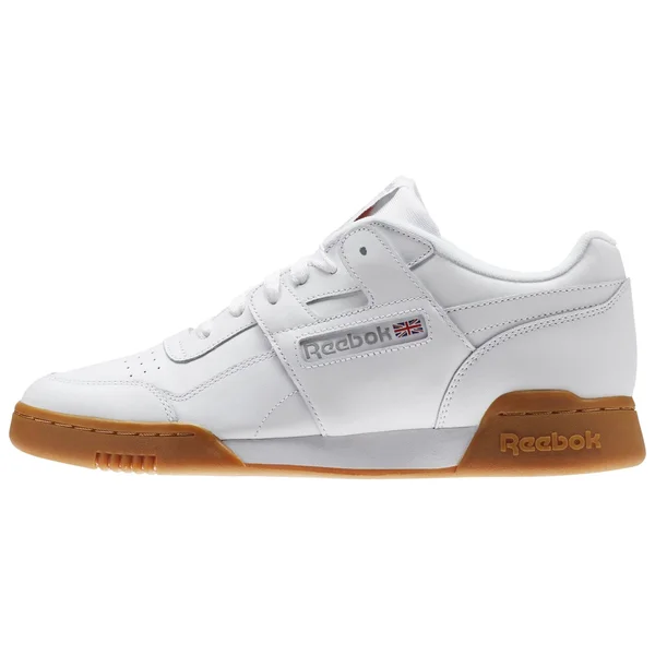 Reebok Men Workout Plus Sneaker - White/Carbon/Classic Red, 6