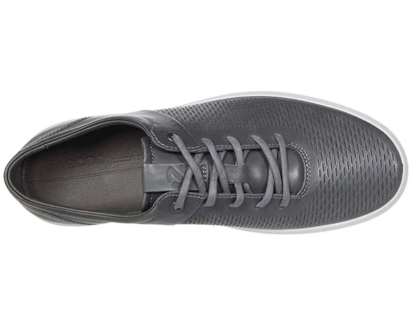 Ecco Men's Soft 7 Premium Tie Sneaker, Titanium, 10-10.5