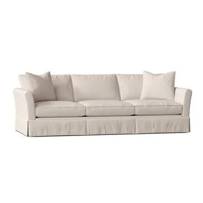Shelby 83x22 Flared Arm Sofa with Reversible Cushions Wayfair Custom Upholstery Body Fabric: Draft Ivory