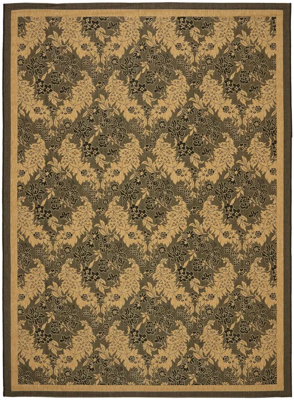 Safavieh Courtyard Area Rug CY6582 Black, Natural, 6& 7x22 x 6& 7x22 Round
