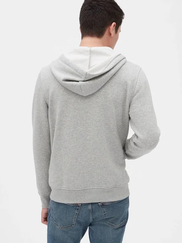 Gap Men's Arch Logo Hoodie Gray Heather Tall Size M
