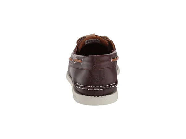 Sperry Top-Sider Men's Authentic Original 2-Eye 85th Anniversary Shoe - Size: 8.5, Brown/White Leather