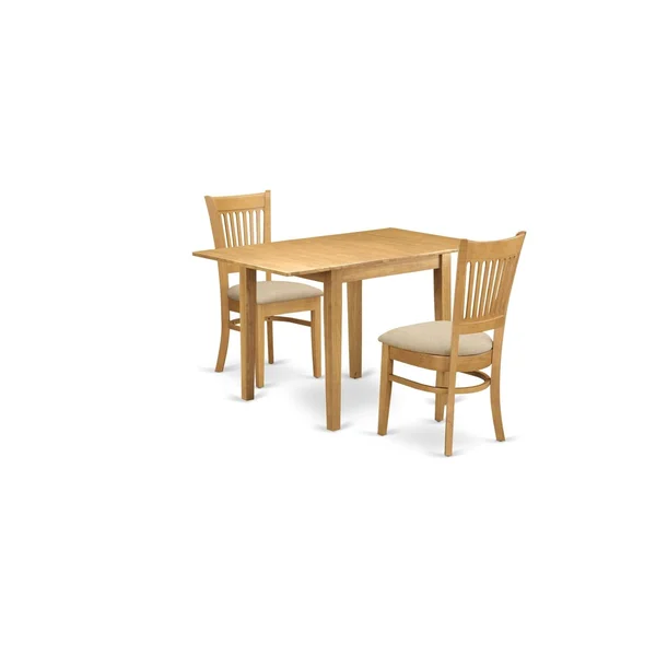 East West Furniture Dining Room Set Oak - NDVA3-OAK-C